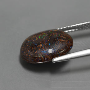 Boulder Opal Gemstone in 13 x 11.1 mm Size for Sale, Boulder Opal Stone in Multicolor Color