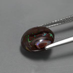 Boulder Opal Gemstone in 10 mm (calibrated) Size for Sale, Boulder Opal Stone in Multicolor Color