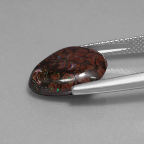 Boulder Opal Gemstone in 13.9 x 11.9 mm Size for Sale, Boulder Opal Stone in Multicolor Color