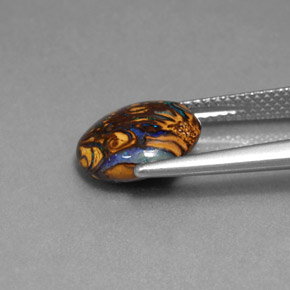 Boulder Opal Gemstone in 11 x 9.5 mm Size for Sale, Boulder Opal Stone in Multicolor Color