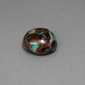 3.61 ct Multicolor Boulder Opal Stone, Natural Boulder Opal in Oval Cabochon Shape for Sale