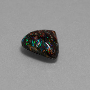 3.13 ct Multicolor Boulder Opal Stone, Natural Boulder Opal in Fancy Cabochon Shape for Sale