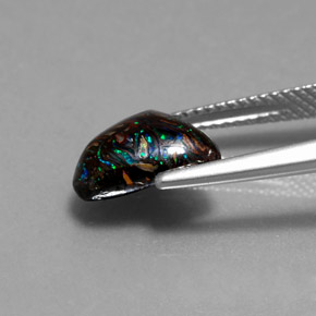Boulder Opal Gemstone in 10.8 x 8.6 mm Size for Sale, Boulder Opal Stone in Multicolor Color