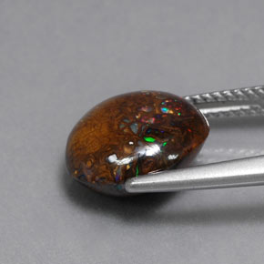 Boulder Opal Gemstone in 11 mm (calibrated) Size for Sale, Boulder Opal Stone in Multicolor Color