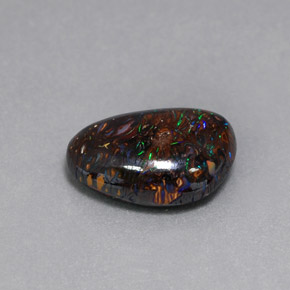 5.77 ct Multicolor Boulder Opal Stone, Natural Boulder Opal in Fancy Cabochon Shape for Sale