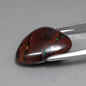 Boulder Opal Gemstone in 15.1 x 12.8 mm Size for Sale, Boulder Opal Stone in Multicolor Color