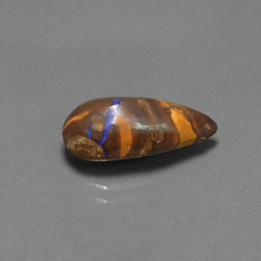 4.55 ct Multicolor Boulder Opal Stone, Natural Boulder Opal in Pear Cabochon Shape for Sale