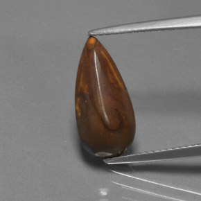Multicolore Opale Boulder gemme - 4ct Poire cabochon (ID: 371102)