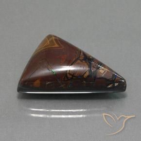 33.93 ct Multicolor Boulder Opal Stone, Natural Boulder Opal in Trillion Cabochon Shape for Sale