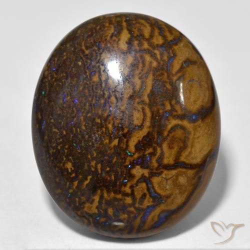 34.16ct Natural Multicolor Boulder Opal, Oval, Opaque