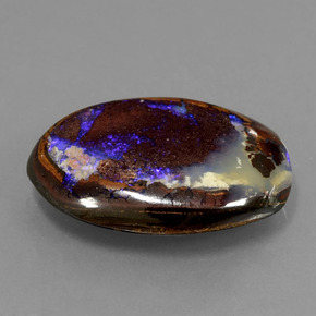 8.30 ct Multicolor Boulder Opal Stone, Natural Boulder Opal in Oval Cabochon Shape for Sale