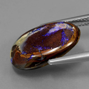 Boulder Opal Gemstone in 17.9 x 12.2 mm Size for Sale, Boulder Opal Stone in Multicolor Color