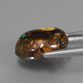 Boulder Opal Gemstone in 13.9 x 12.2 mm Size for Sale, Boulder Opal Stone in Multicolor Color
