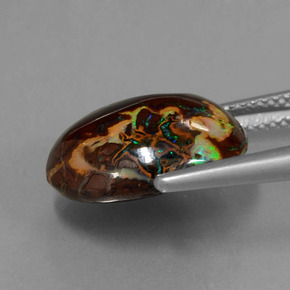 Boulder Opal Gemstone in 14.8 x 13 mm Size for Sale, Boulder Opal Stone in Multicolor Color