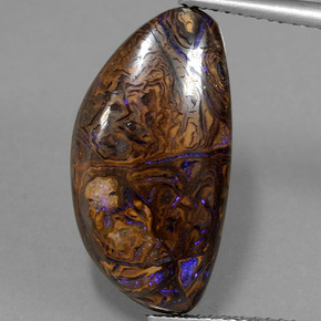 8.17 ct Multicolor Boulder Opal Gemstone, Boulder Opal Gem in Fancy Cabochon Shape for Sale.