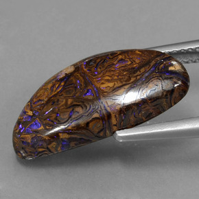 Boulder Opal Gemstone in 20 x 10.5 mm Size for Sale, Boulder Opal Stone in Multicolor Color