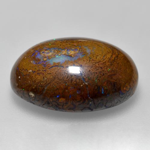 Boulder Opal Gemstone in 19.3 x 14.3 mm Size for Sale, Boulder Opal Stone in Multicolor Color