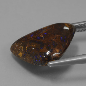 Boulder Opal Gemstone in 17.7 x 14 mm Size for Sale, Boulder Opal Stone in Multicolor Color