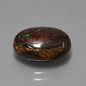 4.78 ct Multicolor Boulder Opal Stone, Natural Boulder Opal in Fancy Cabochon Shape for Sale