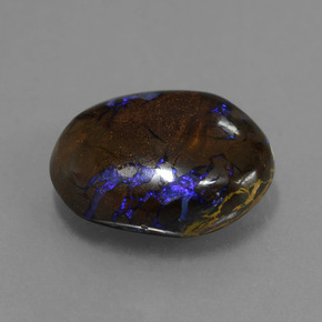 7.53 ct Multicolor Boulder Opal Stone, Natural Boulder Opal in Oval Cabochon Shape for Sale