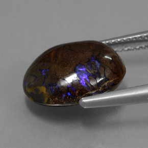 Boulder Opal Gemstone in 14.2 x 11.4 mm Size for Sale, Boulder Opal Stone in Multicolor Color