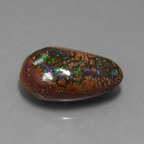 7.10 ct Multicolor Boulder Opal Stone, Natural Boulder Opal in Fancy Cabochon Shape for Sale