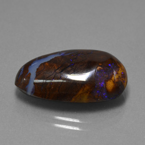 13.34 ct Multicolor Boulder Opal Stone, Natural Boulder Opal in Fancy Cabochon Shape for Sale