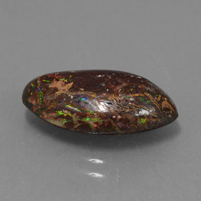 4.45 ct Multicolor Boulder Opal Stone, Natural Boulder Opal in Fancy Cabochon Shape for Sale