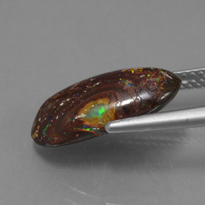 Boulder Opal Gemstone in 16 x 8.7 mm Size for Sale, Boulder Opal Stone in Multicolor Color