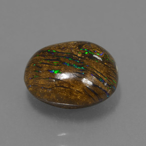 4.42 ct Multicolor Boulder Opal Stone, Natural Boulder Opal in Fancy Cabochon Shape for Sale
