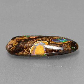 4.26 ct Multicolor Boulder Opal Stone, Natural Boulder Opal in Fancy Cabochon Shape for Sale