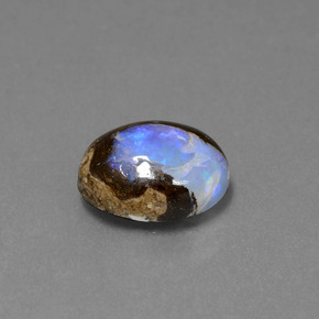 2.53 ct Multicolor Boulder Opal Stone, Natural Boulder Opal in Oval Cabochon Shape for Sale