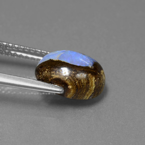 Boulder Opal Gemstone in 10 x 8 mm (calibrated) Size for Sale, Boulder Opal Stone in Multicolor Color