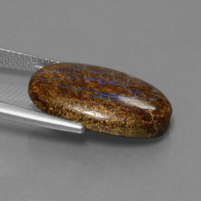 Boulder Opal Gemstone in 20.2 x 14.3 mm Size for Sale, Boulder Opal Stone in Multicolor Color