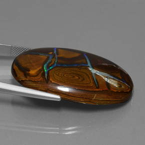 Boulder Opal Gemstone in 39.3 x 28.2 mm Size for Sale, Boulder Opal Stone in Multicolor Color