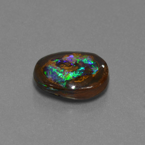 7.13 ct Multicolor Boulder Opal Stone, Natural Boulder Opal in Fancy Cabochon Shape for Sale