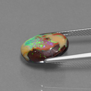 Boulder Opal Gemstone in 14 x 10.6 mm Size for Sale, Boulder Opal Stone in Multicolor Color