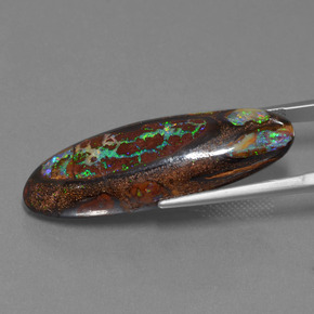 Boulder Opal Gemstone in 35.8 x 12.4 mm Size for Sale, Boulder Opal Stone in Multicolor Color