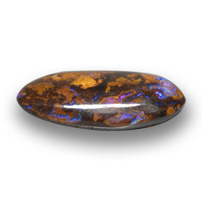 4.82 ct Multicolor Boulder Opal Stone, Natural Boulder Opal in Fancy Cabochon Shape for Sale