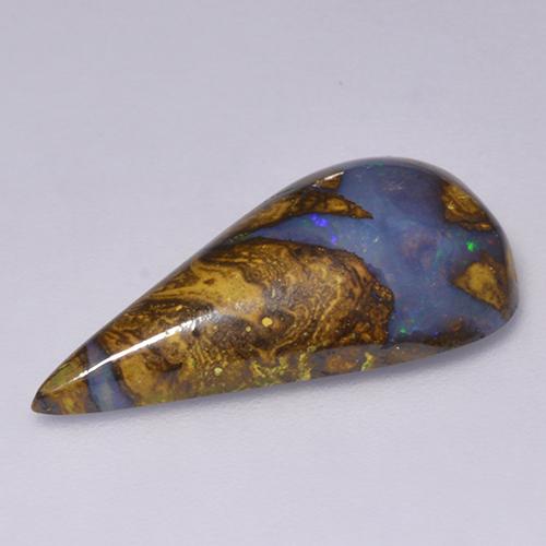 Boulder Opal Gemstone in 22.4 x 11.7 mm Size for Sale, Boulder Opal Stone in Multicolor Color