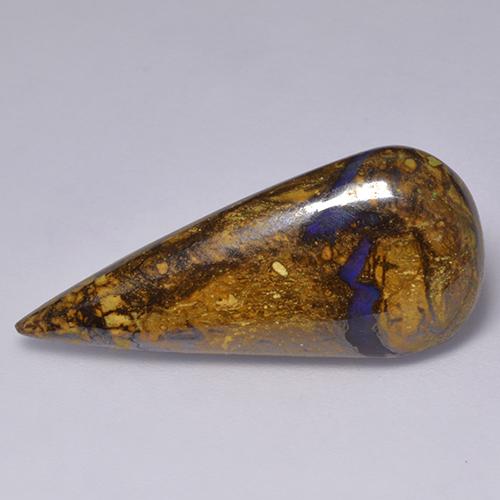 マルチカラー ボルダーオパール 宝石 - 11ct ペアーカボション (ID: 521758)