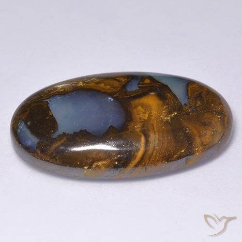 Boulder Opal Gemstone in 28.5 x 17.9 mm Size for Sale, Boulder Opal Stone in Multicolor Color