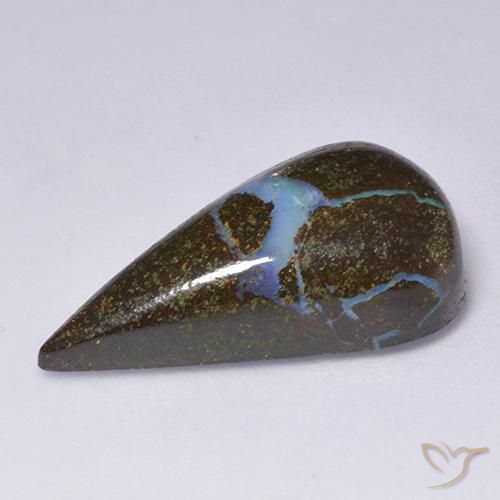 Boulder Opal Gemstone in 23.6 x 13 mm Size for Sale, Boulder Opal Stone in Multicolor Color