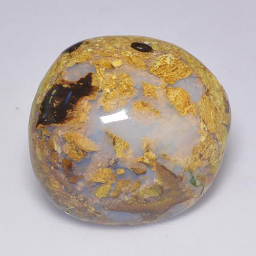 彩色 砾背蛋白石 Gem - 14.9ct 别致的凸面型 (ID: 521761)