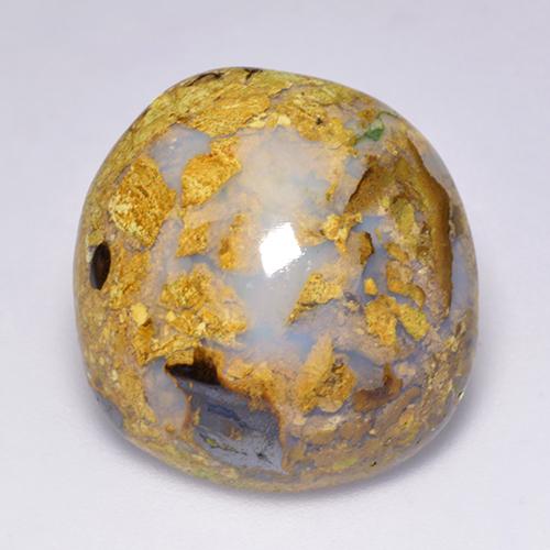 14.87 ct Multicolor Boulder Opal Stone, Natural Boulder Opal in Fancy Cabochon Shape for Sale