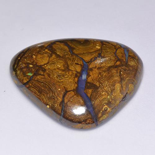Boulder Opal Gemstone in 28.3 x 25.7 mm Size for Sale, Boulder Opal Stone in Multicolor Color