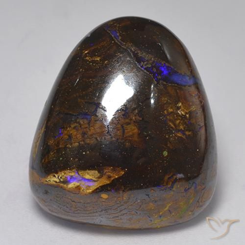 25.75 ct Multicolor Boulder Opal Stone, Natural Boulder Opal in Fancy Cabochon Shape for Sale