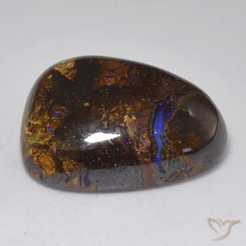 Boulder Opal Gemstone in 21 x 18.4 mm Size for Sale, Boulder Opal Stone in Multicolor Color