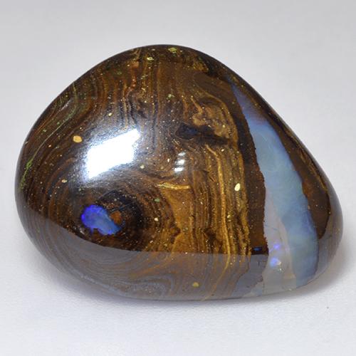 彩色 砾背蛋白石 Gem - 17.6ct 别致的凸面型 (ID: 521771)