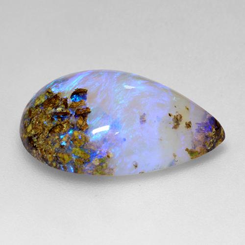 Boulder Opal Gemstone in 17.1 x 11.9 mm Size for Sale, Boulder Opal Stone in Multicolor Color